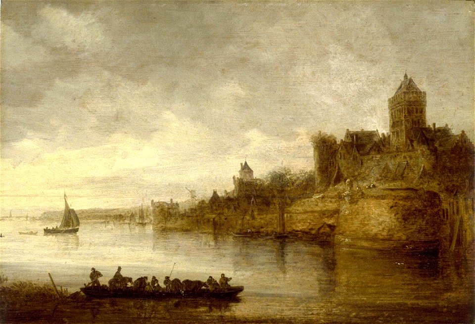 Jan van Goyen - The Medieval Fortress at Nijmegen - Walters 37375