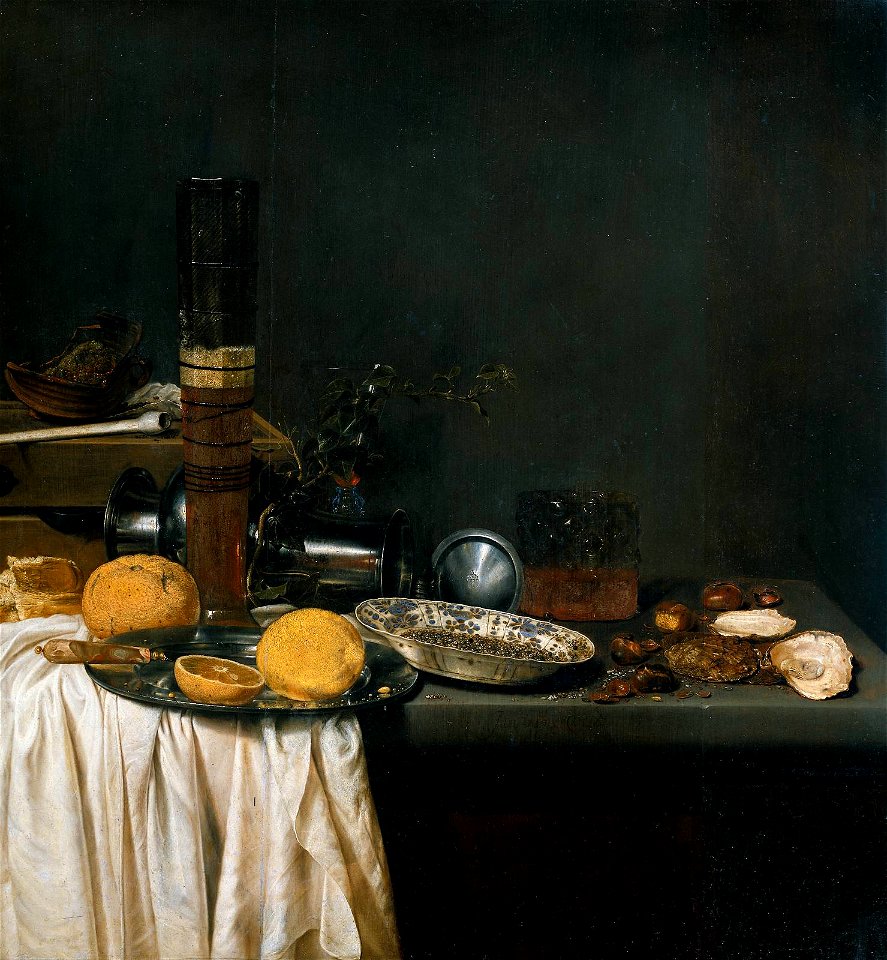 Jan van de Velde (III) Still life with tall beer glass 1647