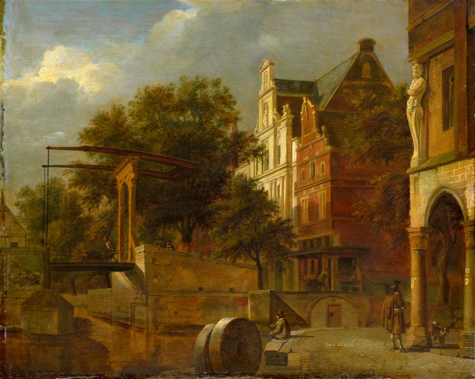Jan van der Heyden and Adriaen van de Velde - The drawbridge