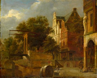 Jan van der Heyden and Adriaen van de Velde - The drawbridge