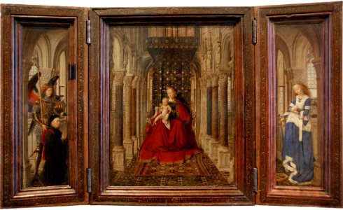 Jan van Eyck - Gemäldegalerie Alte Meister - Dresdner Flügelaltar - 1437. Free illustration for personal and commercial use.