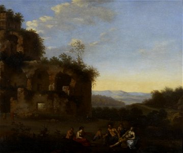Johan van Haensbergen - Italian Landscape with Figures - 2012.84.3 - Minneapolis Institute of Arts