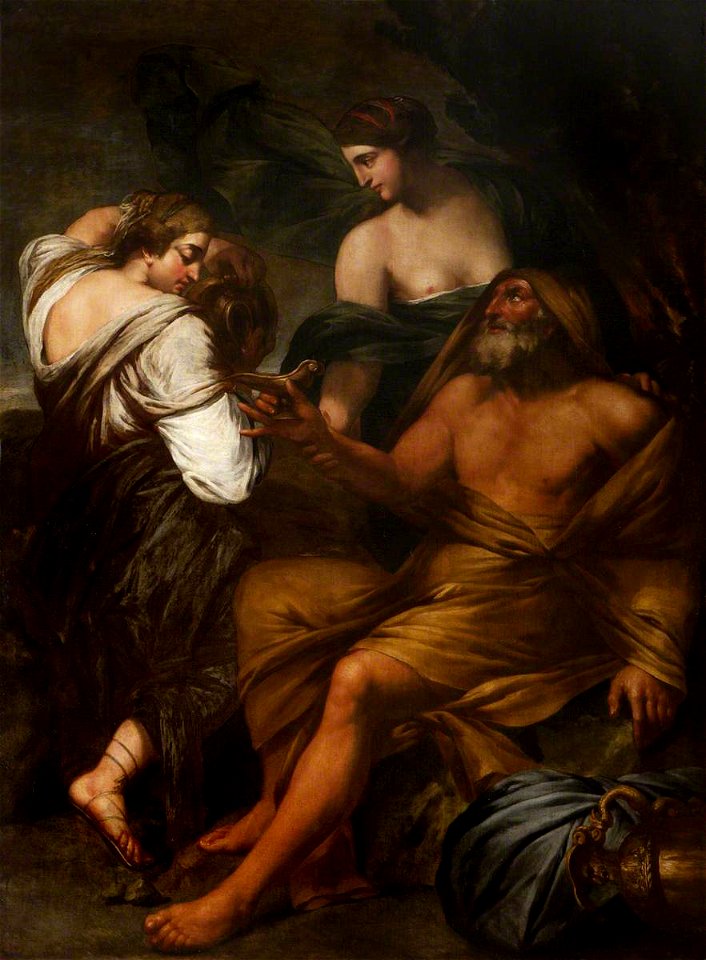 Johann Carl Loth (1632-1698) (possibly) - Lot and His Daughters - 108918 - National Trust