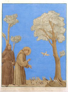 Johann Anton Ramboux - Saint Francis Preaching to the Birds - Google Art Project