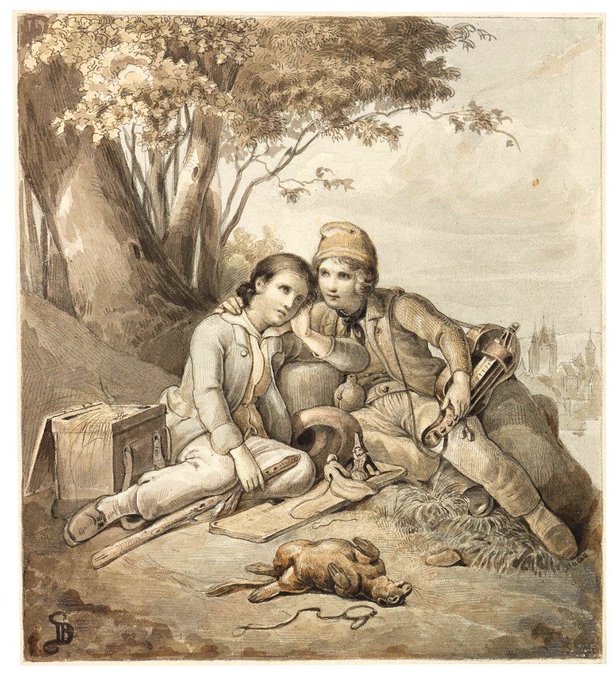 Johann Baptist Sonderland (attr) Die Savoyardenknaben