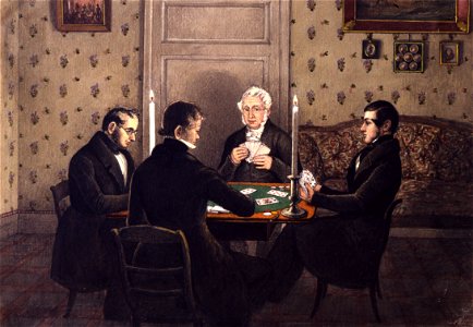 Johann Anton Sarg and three friends playing whist YORAG-R2870