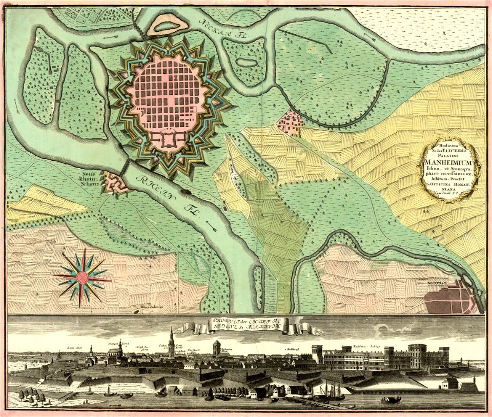 Johann Baptist Homann - Prospect der Churf. Residentz St. Manheim