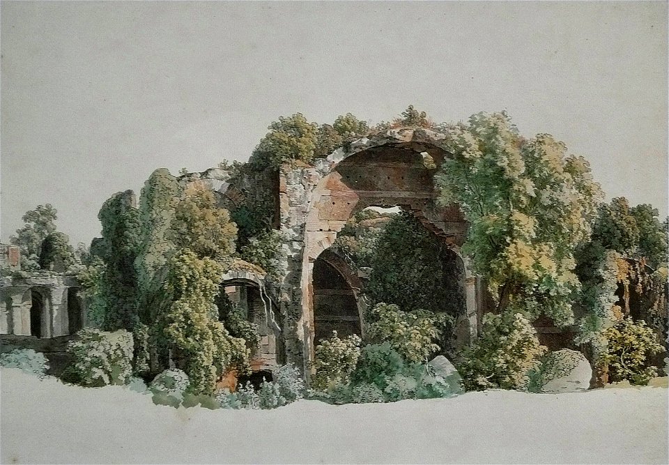 Johann Christian Reinhart - Ruines de la Villa Adriana à Tivoli
