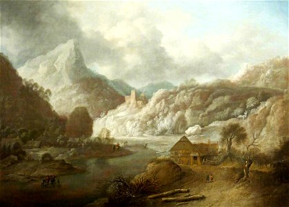 Johann Christian Vollerdt (1708-1769) (attributed to) - An Imaginary Rhenish Landscape - 453825 - National Trust