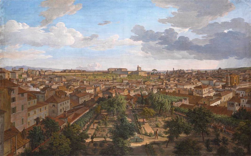 Johann Christian Reinhart - Blick von der Villa Malta in Rom nach Süden - WAF 811 - Bavarian State Painting Collections