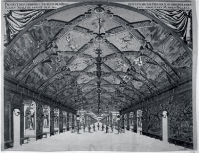 Johann Atzelt - The Giants' Hall with the Moorish ballet in Dresden in 1678 - Google Art Project