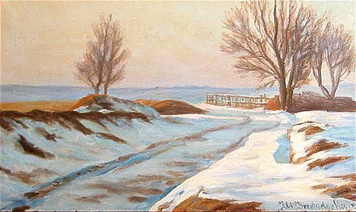 Johan Ulrik Bredsdorff - Vinterlandskab - 1913