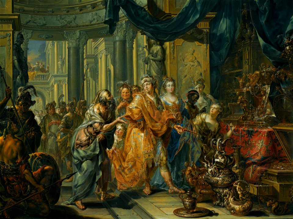 Croesus and Solon by Johann Georg Platzer