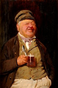 Johann Ferdinand Hintze Ein gutes Glas Bier. Free illustration for personal and commercial use.
