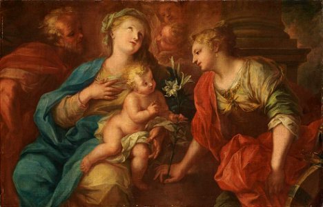 Johann Georg Bergmüller - Die mystische Vermählung der hl. Katharina - 1522 - Bavarian State Painting Collections