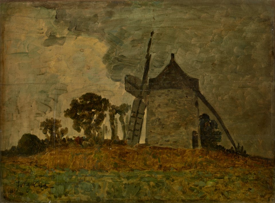 Johann Barthold Jongkind - Landscape with a Windmill - MNK XII-A-100 - National Museum Kraków