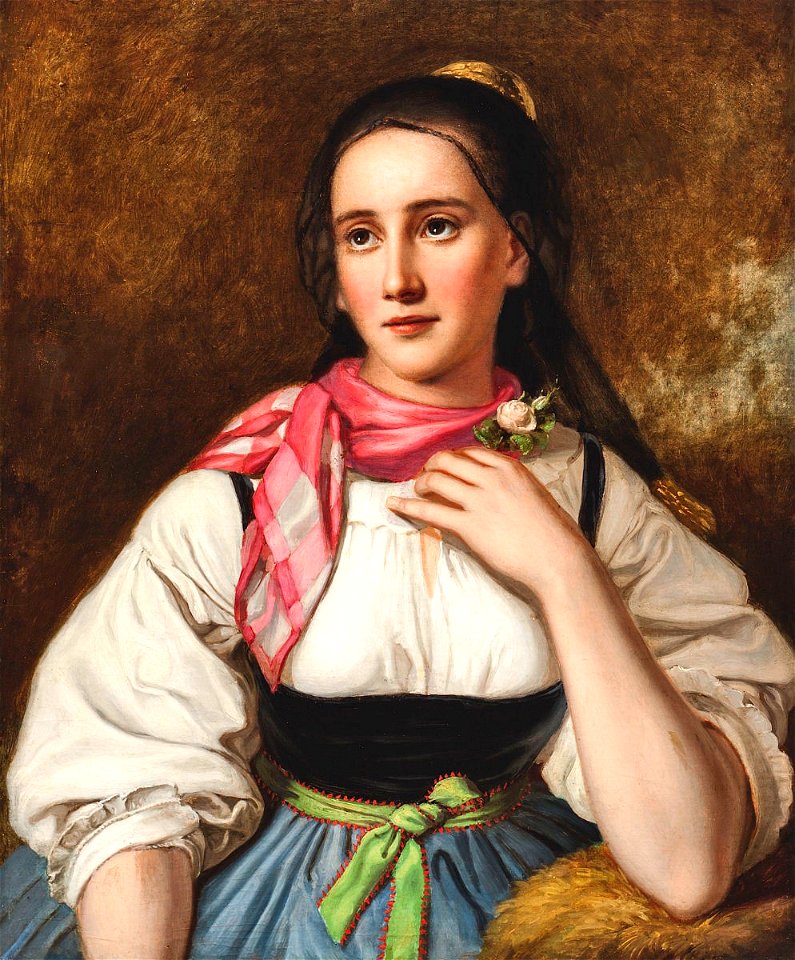 Johann Baptist Reiter Frau in oberösterreichischer Tracht