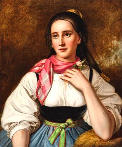 Johann Baptist Reiter Frau in oberösterreichischer Tracht