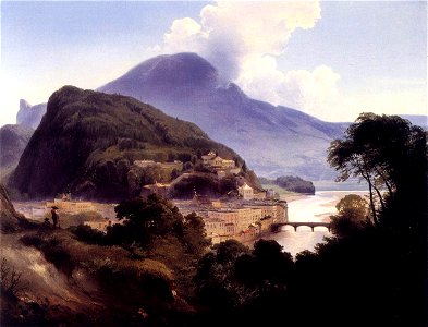 Johann Fischbach - View of Salzburg with the Kapuzinerberg - WGA07902