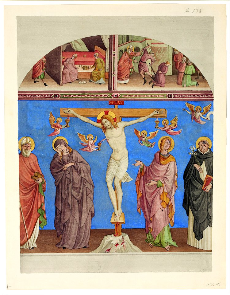 Johann Anton Ramboux - Christ on the Cross in the Church of S. Domenico in Arezzo - Google Art Project