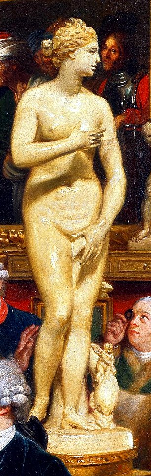 Johan Zoffany - Tribuna of the Uffizi - sculture 35 venere medici