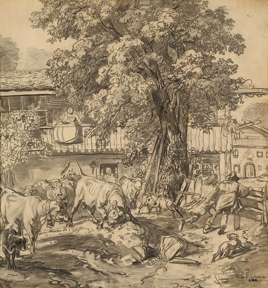 Johann Friedrich Voltz Der Stier ist los