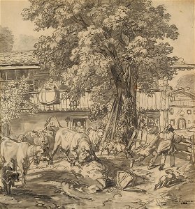 Johann Friedrich Voltz Der Stier ist los