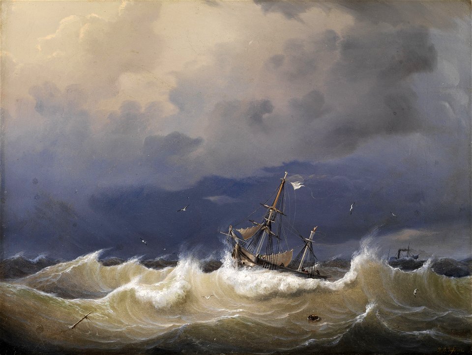 Johann Baptist Weiss Marinestück 1852