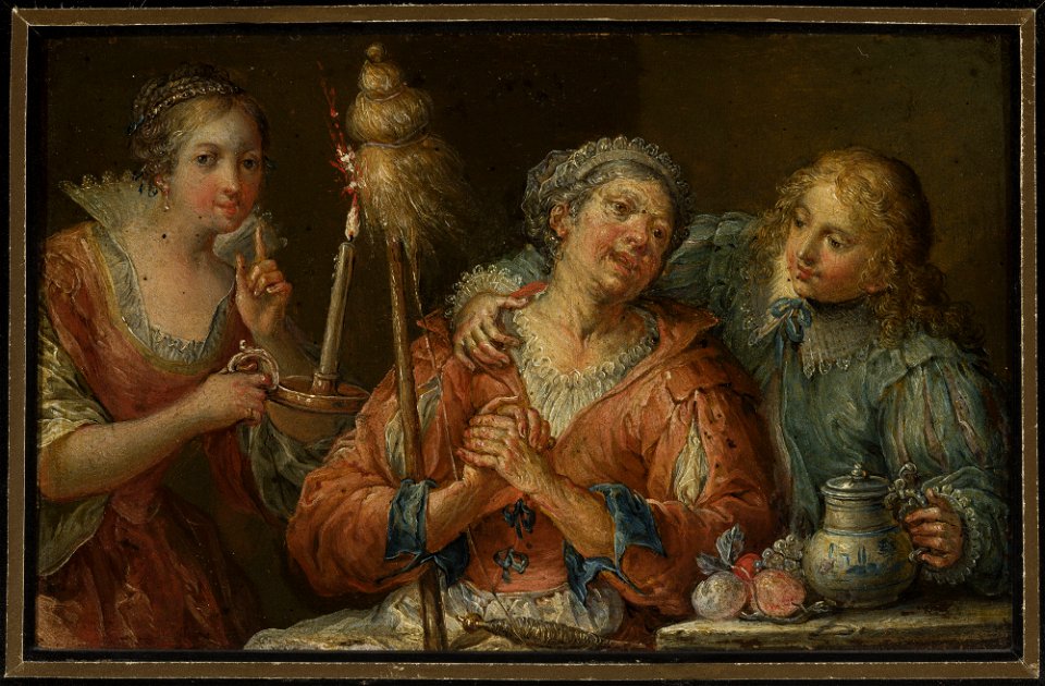 Johann Georg Platzer - Courtship (Ill matched^) - M.Ob.2405 - National Museum in Warsaw