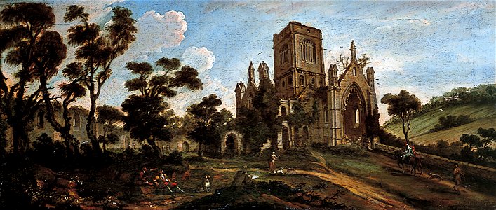 Johann Baptiste Bouttats - View of Kirkstall Abbey from the South East