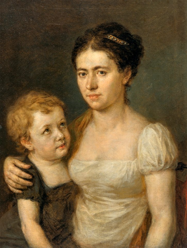 Johann Georg Edlinger Baronin von Sigriz mit ihrer Tochter