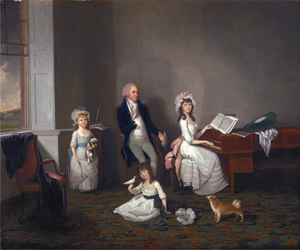 John Greenwood - John Richard Comyns of Hylands, Essex, with His Daughters - Google Art Project