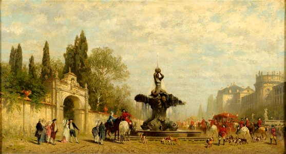 Johann Friedrich Hennings Fontana del Tritone Piazza Barberini 01