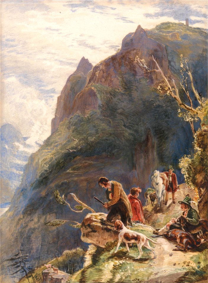 John Frederick Lewis - Tyrolese Hunters - Google Art Project