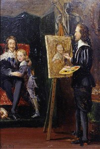 John Everett Millais (1829-1896) - Charles I and his Son in the Studio of Van Dyck - N01808 - National Gallery. Free illustration for personal and commercial use.