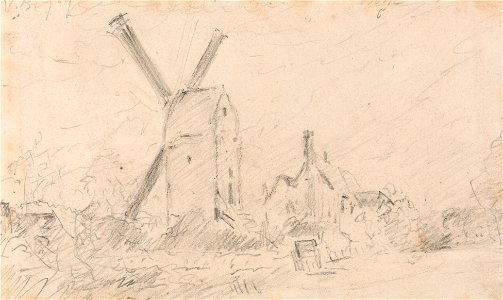 John Constable - Landscape with Windmill - Google Art Project. Free illustration for personal and commercial use.