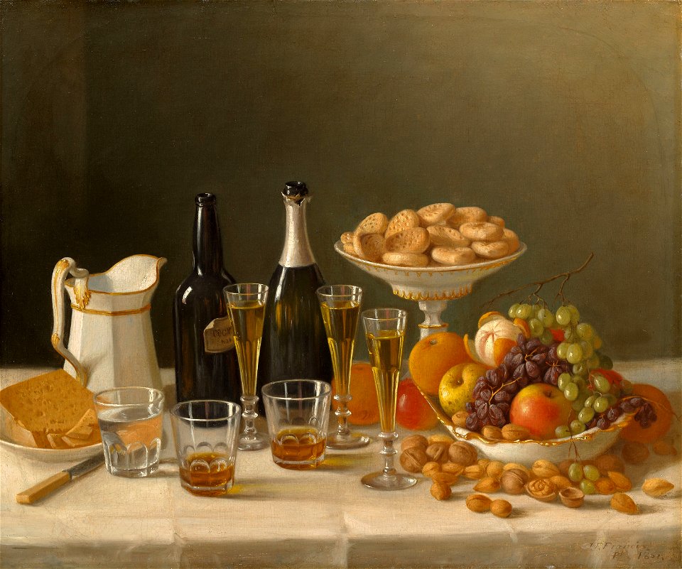 John F. Francis - Wine, Cheese, and Fruit - 1994.239 - Art Institute of Chicago