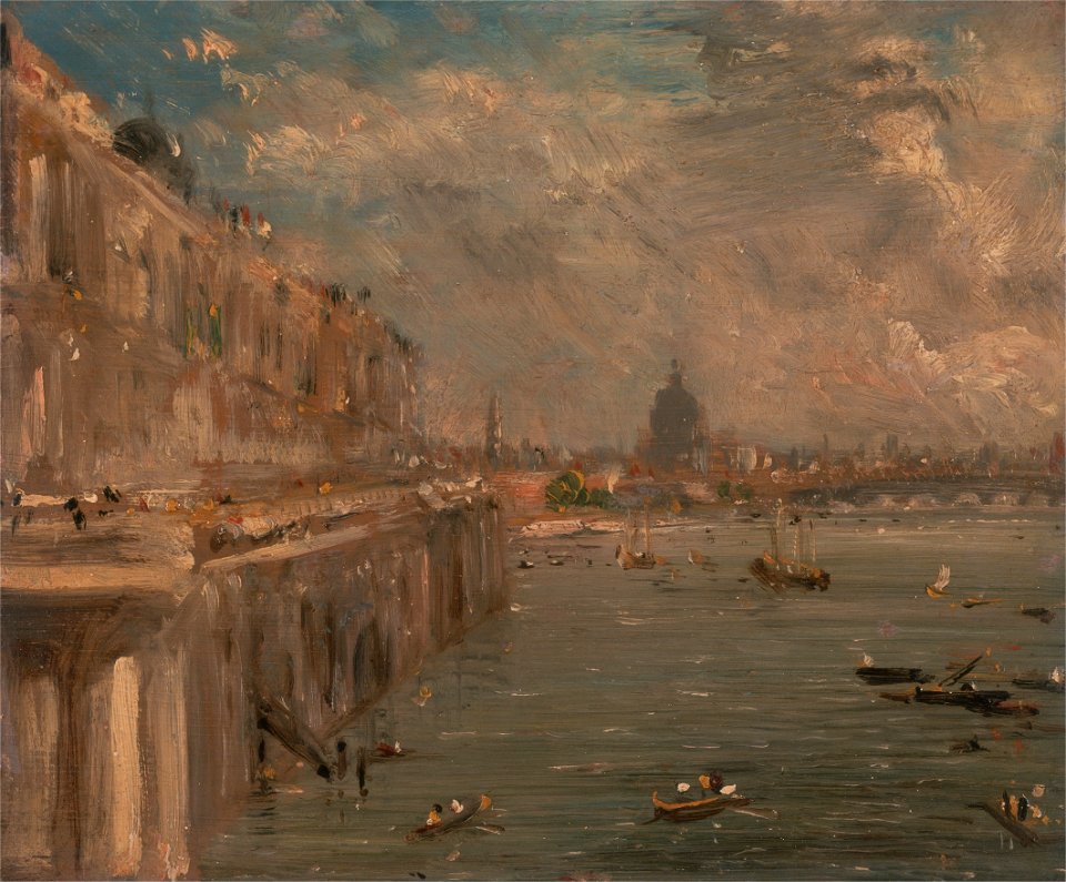John Constable - Somerset House Terrace from Waterloo Bridge - Google Art Project