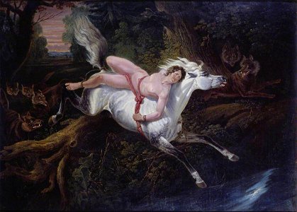 John Frederick Herring I (1795-1865) - Mazeppa Pursued by Wolves (after Horace Vernet) - T00188 - Tate