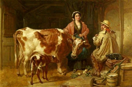 John Frederick Herring I (1795-1865) - A Chat with the Milkmaid - 22850 - National Trust