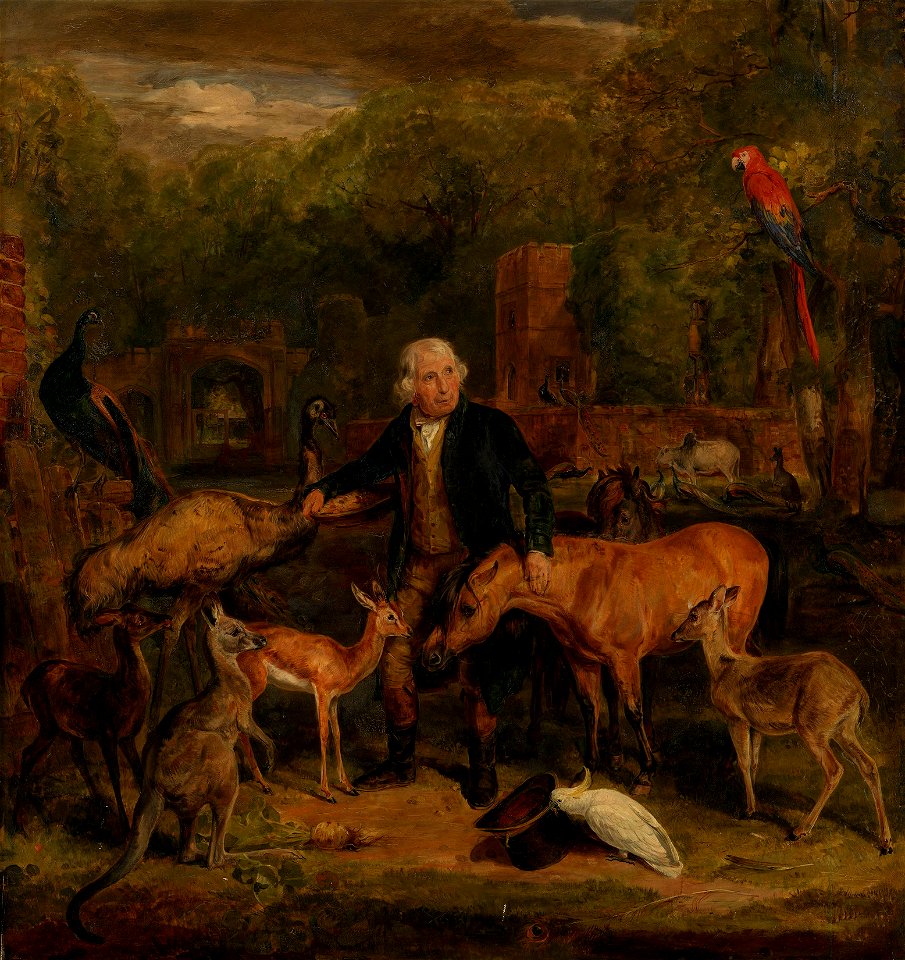 John Frederick Lewis (1804-76) - John Clark(e) with the animals at Sandpit Gate - RCIN 403397 - Royal Collection