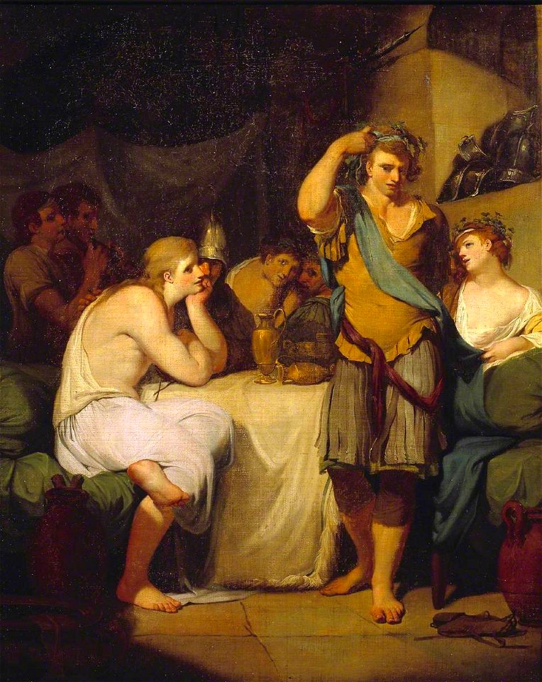 John Hamilton Mortimer (1740-1779) - I. The Hero Decides to Seek his Fortune - N05837 - National Gallery