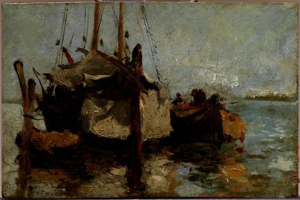 John Henry Twachtman - Boats in Harbor - 2000.287.FA - Dallas Museum of Art