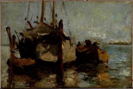 John Henry Twachtman - Boats in Harbor - 2000.287.FA - Dallas Museum of Art