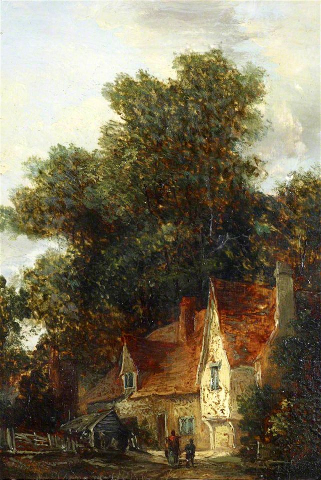 John Crome (1768-1821) (style of) - A Cottage amongst the Trees - 515514.3 - National Trust