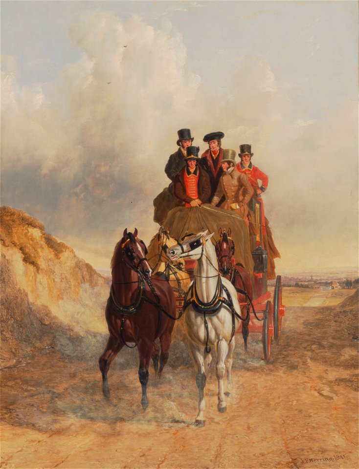 John Frederick Herring, Sr. – The Royal Mail Coach on the Road – Google Art Project