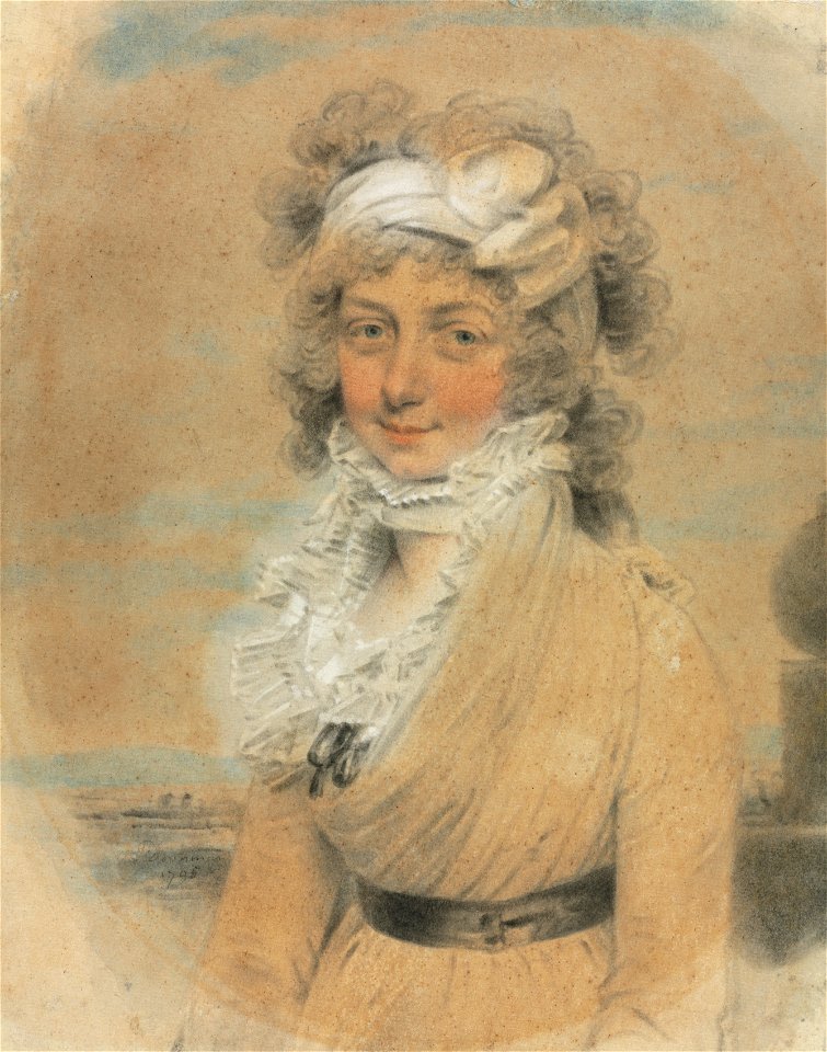 John Downman (British, 1750-1824) - Young Lady with a White Bow on Her Head - 1997.75 - Cleveland Museum of Art