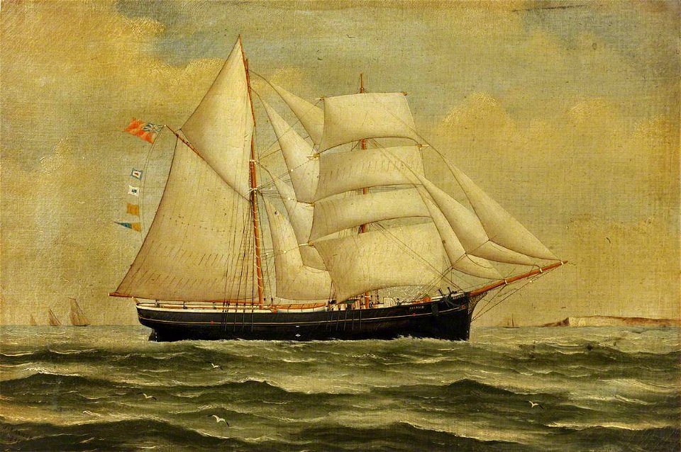 John Fairbairn Fannen (1847-1904) - The Brigantine 'Aneroid' - BHC3194 - Royal Museums Greenwich
