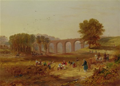John Wilson Carmichael - Corby Viaduct, the Newcastle and Carlisle Railway - Google Art Project