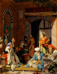 John Frederick Lewis - “And the Prayer of Faith Shall Save the Sick” - Google Art Project. Free illustration for personal and commercial use.